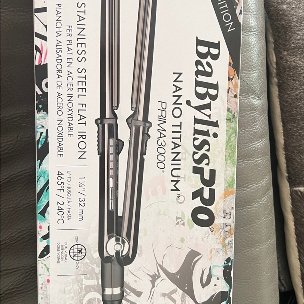 BaBylissPRO Nano Titanium Flat Iron - Silver